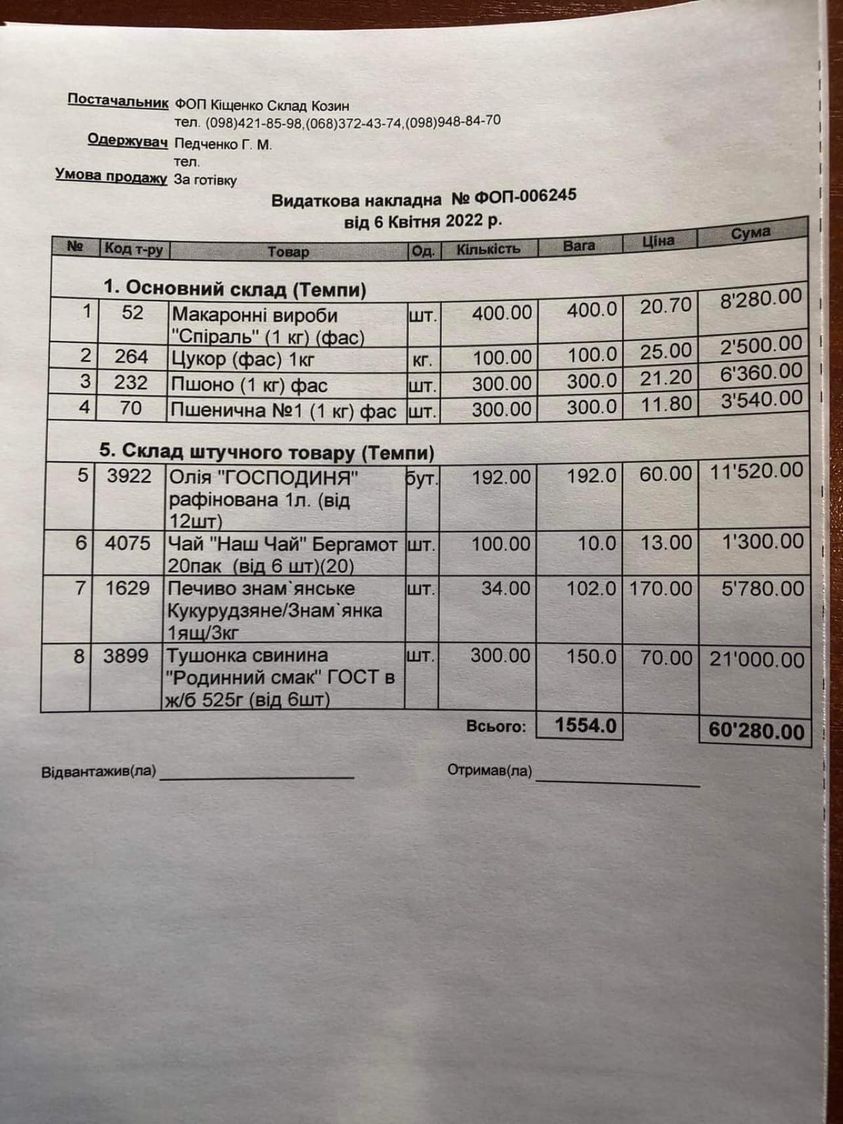Волонтер просит украинцев помочь с продуктами жителям Киевской области